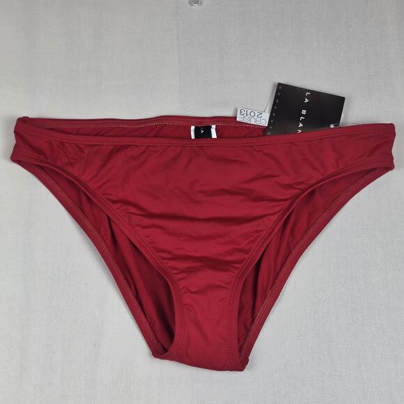 La Blanca Other - La Blanca Women's Bikini Bottom Lipstick Red Classic Swim Bottom Size 10 NWT